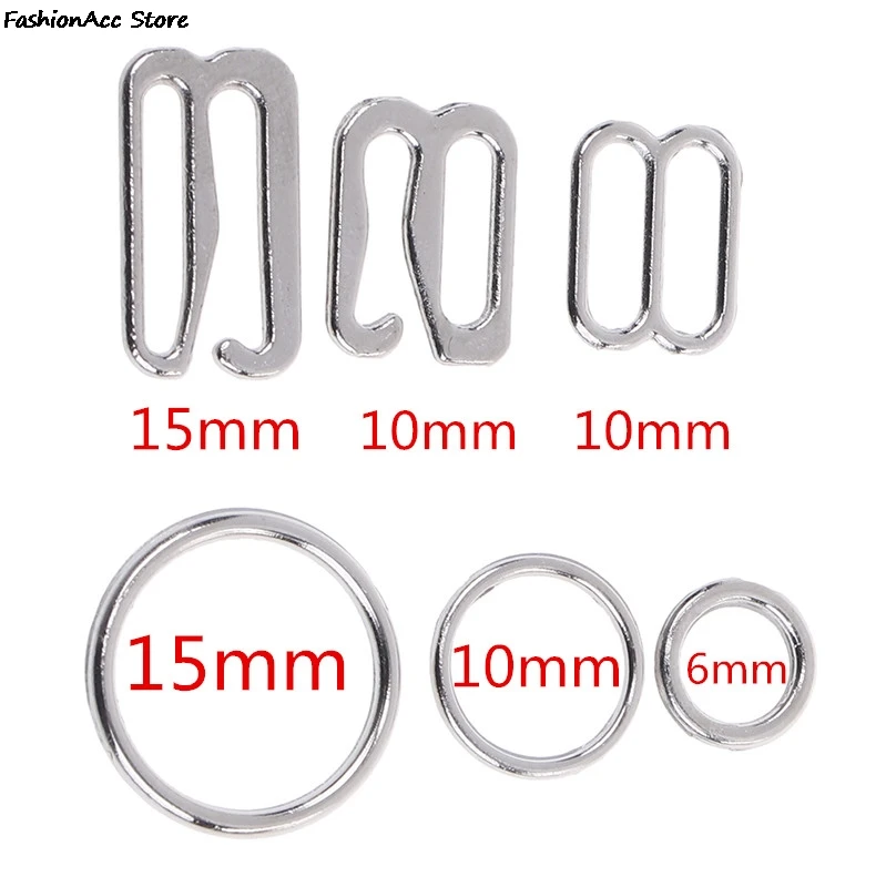 Hot 100Pcs Metal Bra Strap Aanpassing Gespen Ondergoed Sliders Ringen Clips Voor Lingerie Aanpassing Diy Accessoires Groothandel