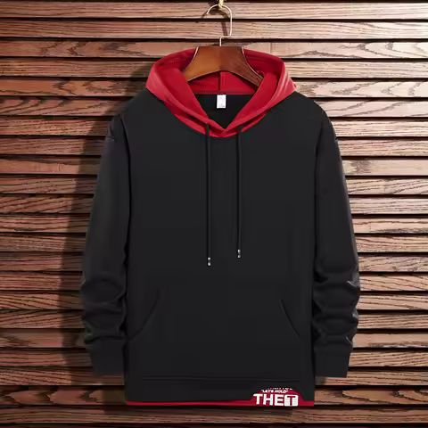 New Men Casual Hoodies Sweatshirts Mens Spring Autumn Solid Color Fashion Harajuku Streetwear Hoodies Sweatshirts Tops Male