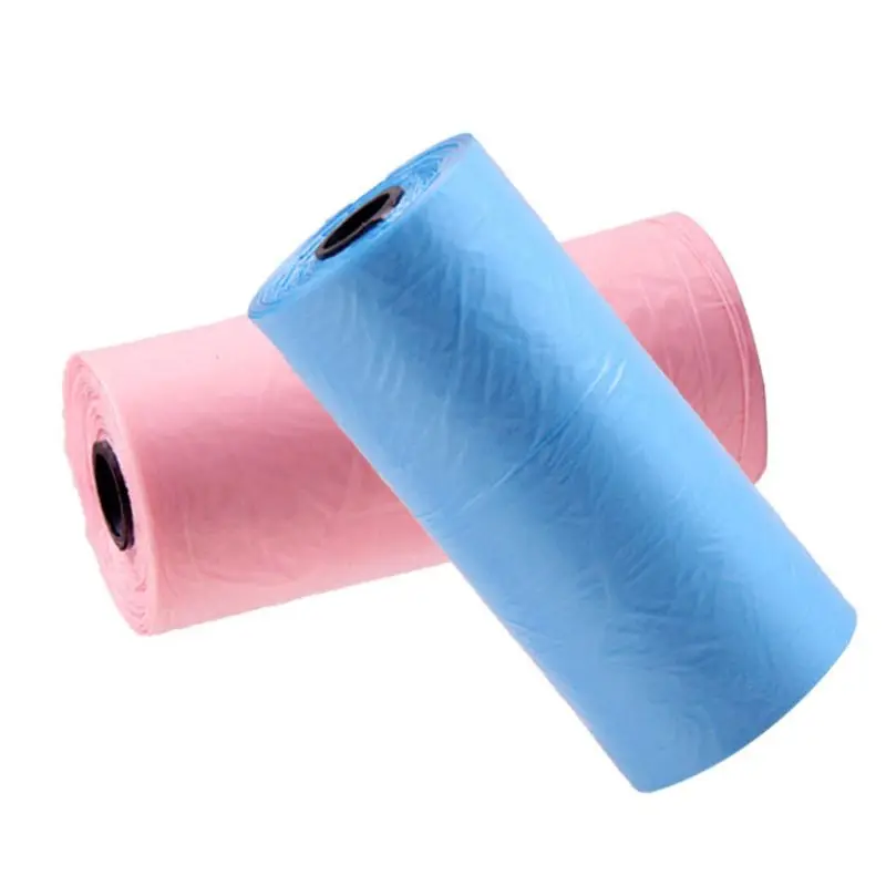 10 Rolls/paketi taşınabilir bebek bezi atık torbası bebek arabası tek kullanımlık çöp torbaları Pet köpek açık atık Poop Pick Up çanta