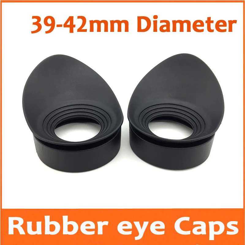 2pcs 40mm 39-42mm Rubber Eyepiece Eye Shield Eye Guards Eye Caps Telescope Binocular Biological Microsocpe Eyepiece Lens Hood