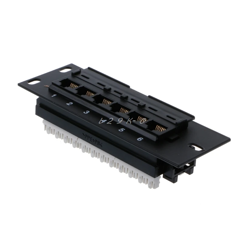 ชุดเครื่องมือเครือข่าย 6 พอร์ตCAT5 CAT5EแผงRJ45 เครือข่ายWall Mount Rack Mount Bracket