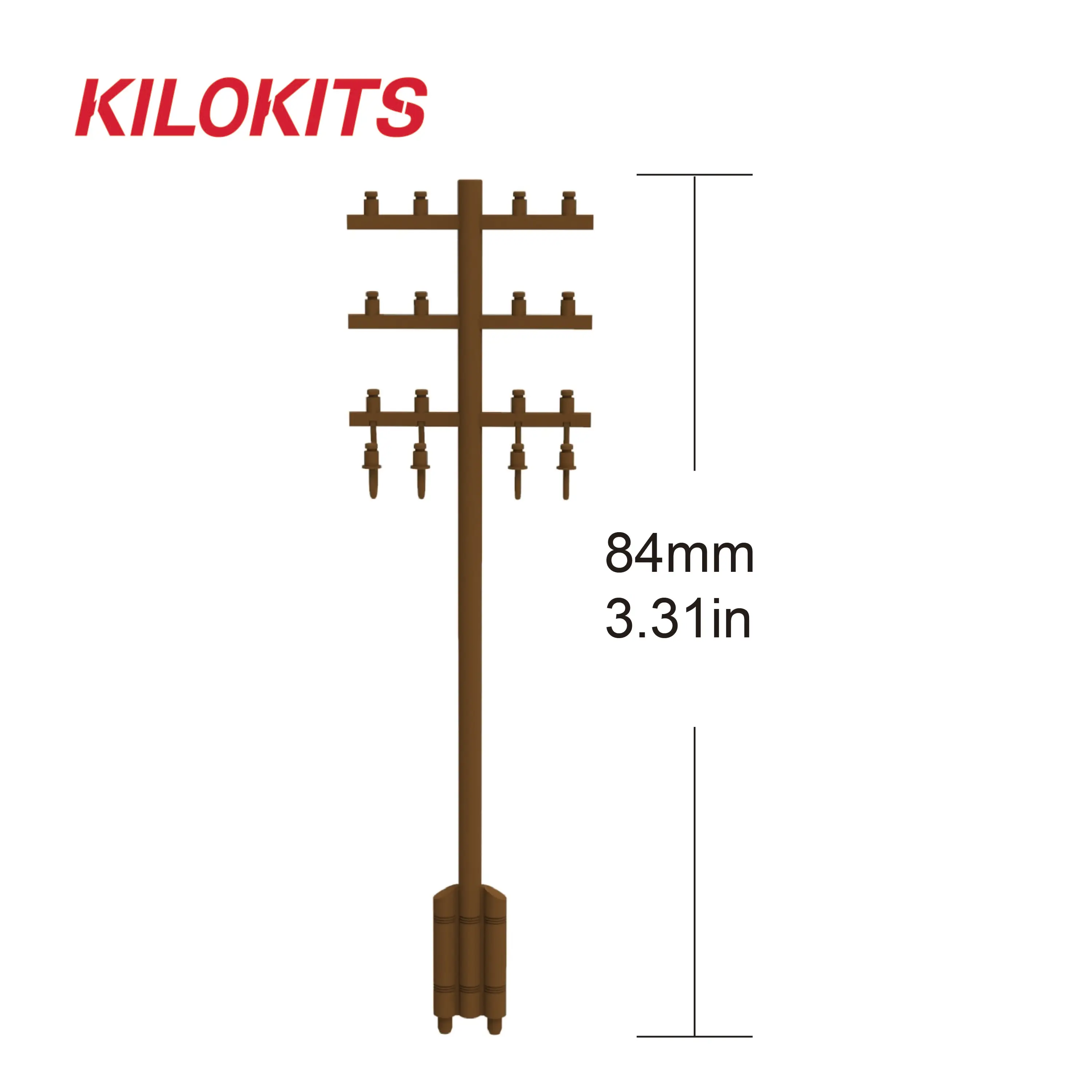 1/72 Scale 15PCS Plastic Telegraph Poles Set Hobby Model Building Kits Diorama Accessories Railway Miniatures