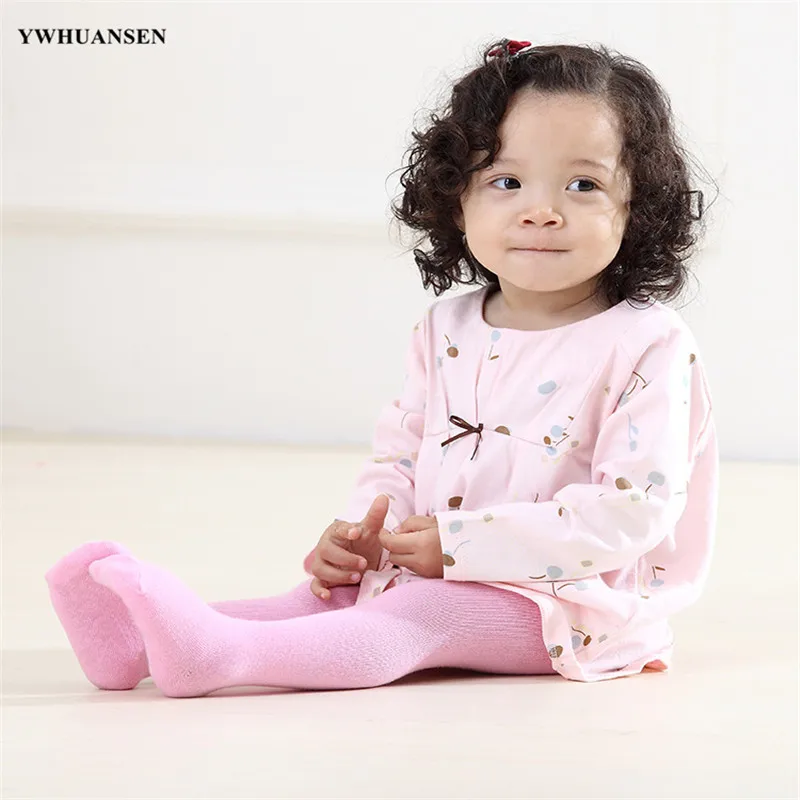 YWHUANSEN 0 to 24M Spring Autumn Girls Tights Solid Color Collant For Infants Multi Color Tights for Boys Newborn Baby Pantyhose