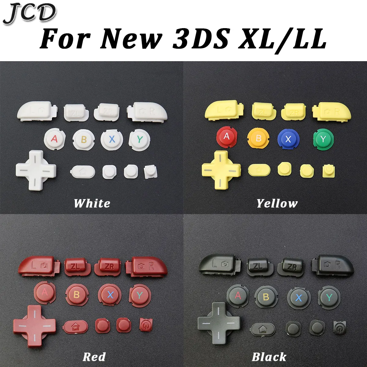 

JCD Replacement For New 3DSXL 3DSLL Complete D Pad A B X Y L R ZL ZR Home ON OF Power Buttons For New 3DS XL LL