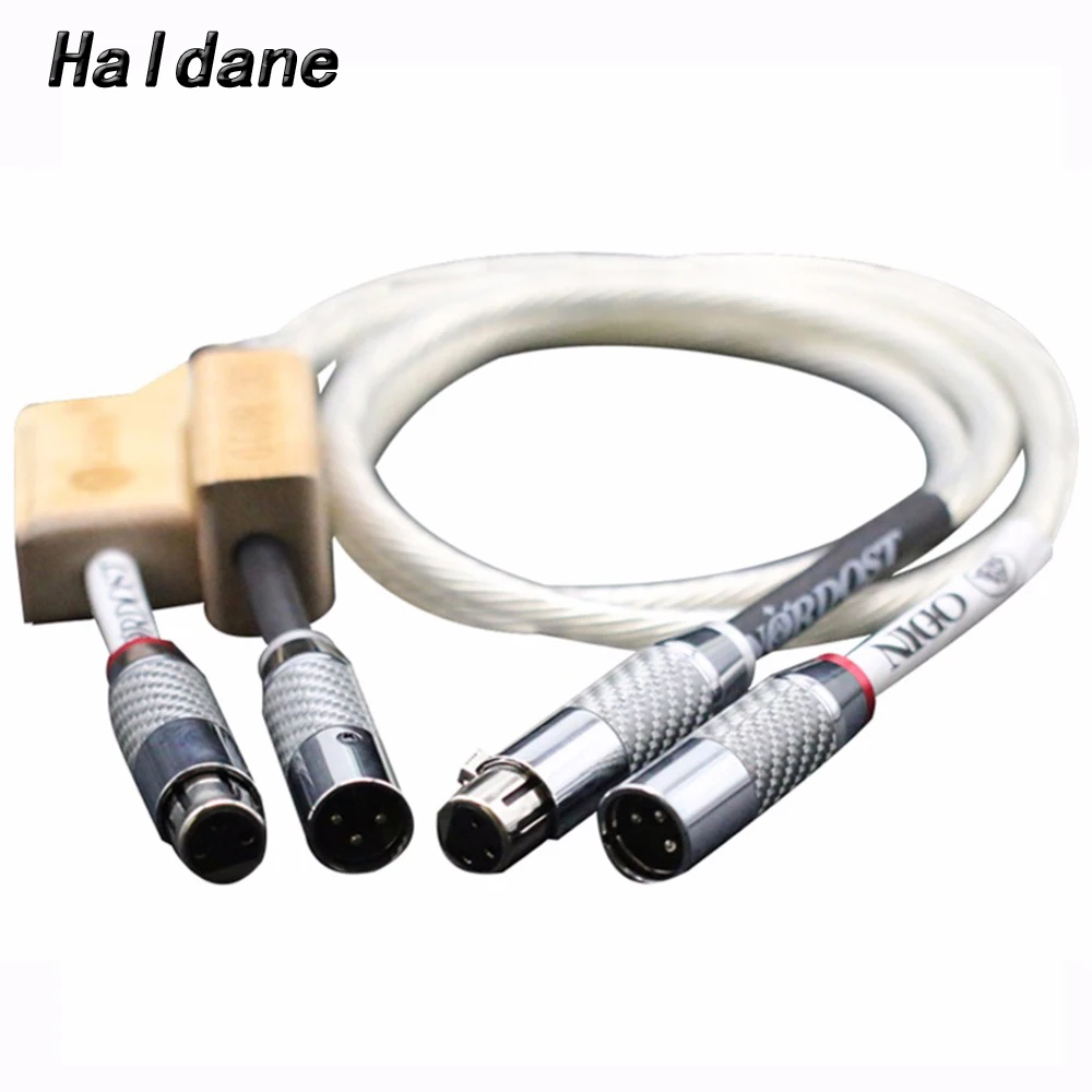 

Haldane Pair HIFI Carbon Fiber 3pin XLR plug Nordost Odin XLR Balanced Cable Amplifier CD DVD player Speaker Interconnect Cable