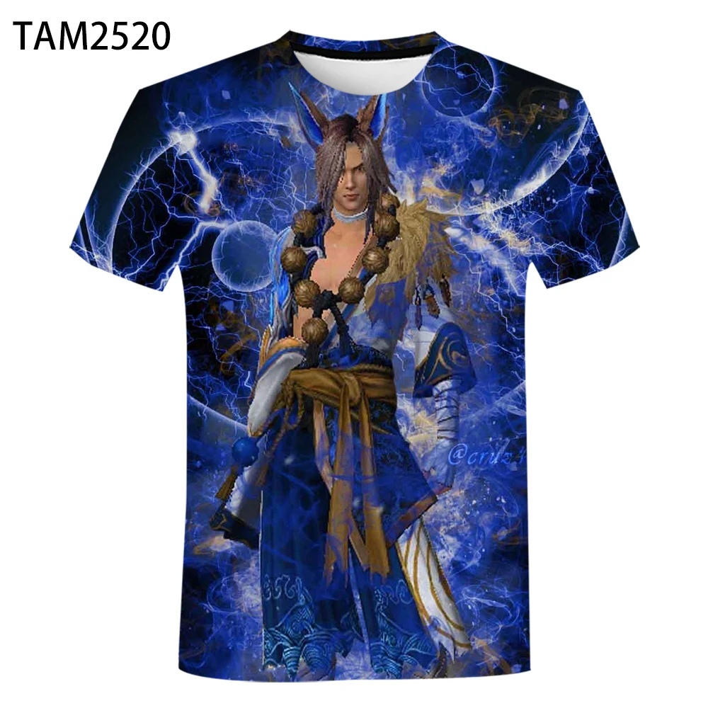 Camiseta deportiva de manga corta con estampado 3D para hombre y mujer, camisa de manga corta con cuello redondo, juego de disparos de fuego libre