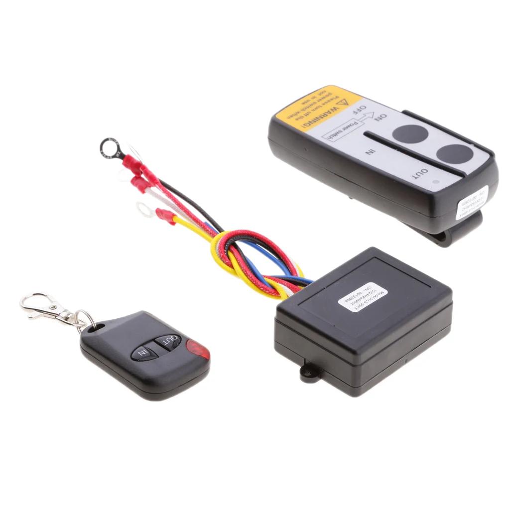 12V-24V Smart Winch Wireless Remote Control Switch Set Universal with indicator light For Jeep Truck ATV