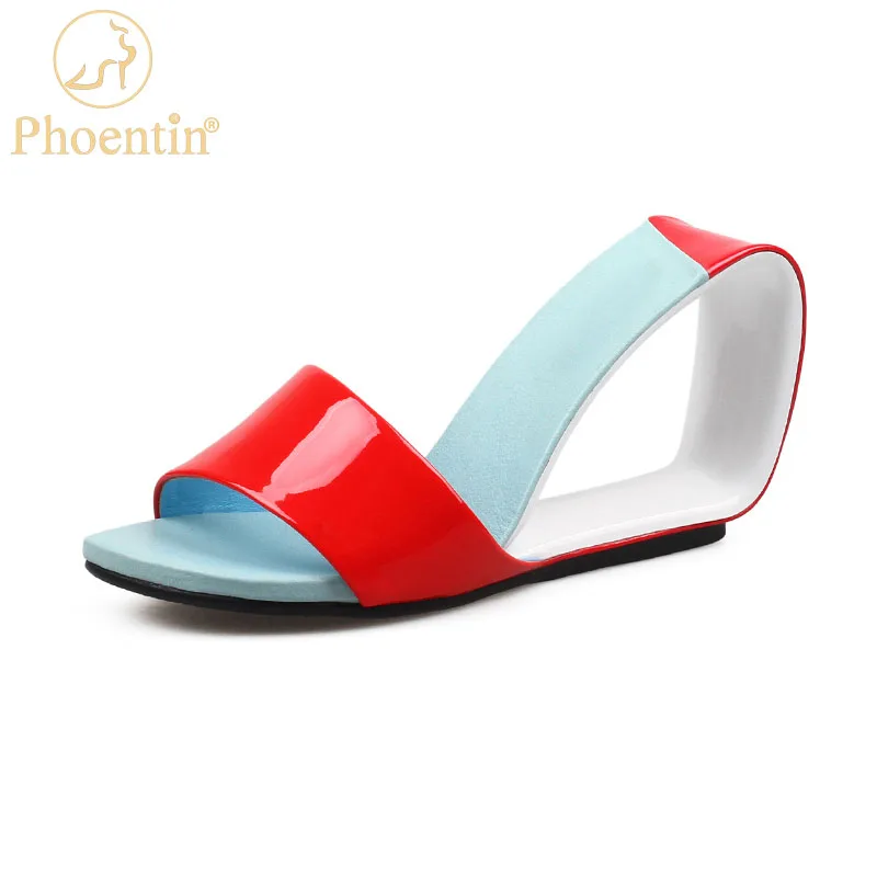 Phoentin 2023 Summer Designer Hollow Heel Slipper Sexy Women  Sandals Wedge Shoes Woman Casual Beach Slides footwear FT1581