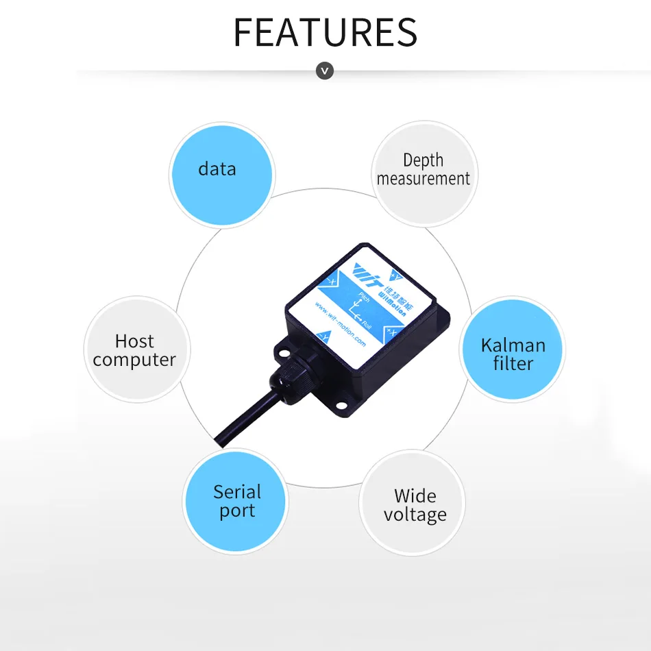 Intelligent Deep Pine Dip Sensor Arable Land Depth Measurement Tractor Transplanter Excavator Serial 232