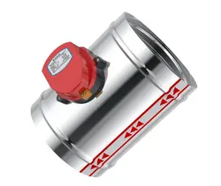 220V 24V 12V 1Nm Actuator Air Damper Valve Electric Air Duct Motorized Damper Ventilation Pipe Valve 60-200mm Stainless Steel
