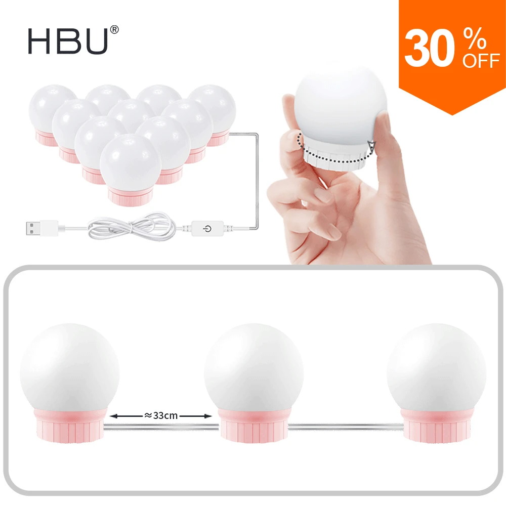 Mirror Light Vanity Mirror With Lights Led And Table Makeup Bulb 12V Plug Dimmable Touch Control Table Lighting Dressing decor