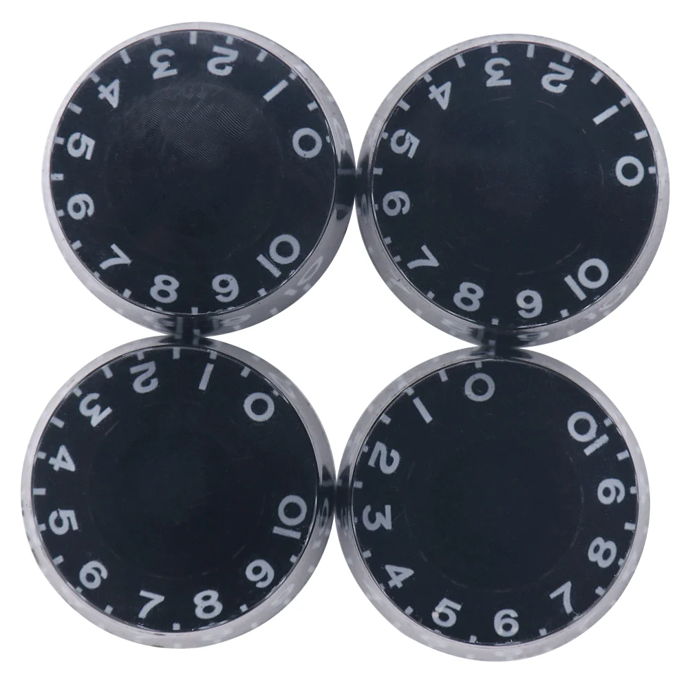 4Pcs High Quality Guitar Knobs Volume Tone Speed Control Knob Universal For Gibson Les Paul SG Electric Guitar Parts Black Color