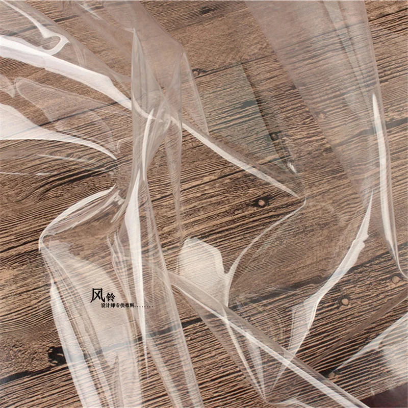 0.5mm Transparent TPU Fabric PVC Film DIY Waterproof Raincoat Windbreaker Bag Plastic Decor Clothes Designer Fabric