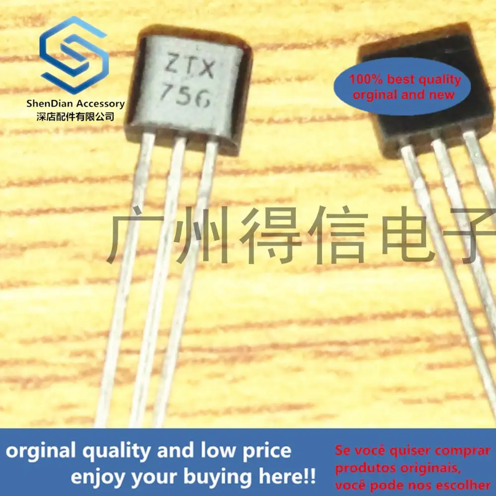 10pcs 100% orginal new ZTX756 756 PNP 200V 0.5A 1WTO-92 real photo