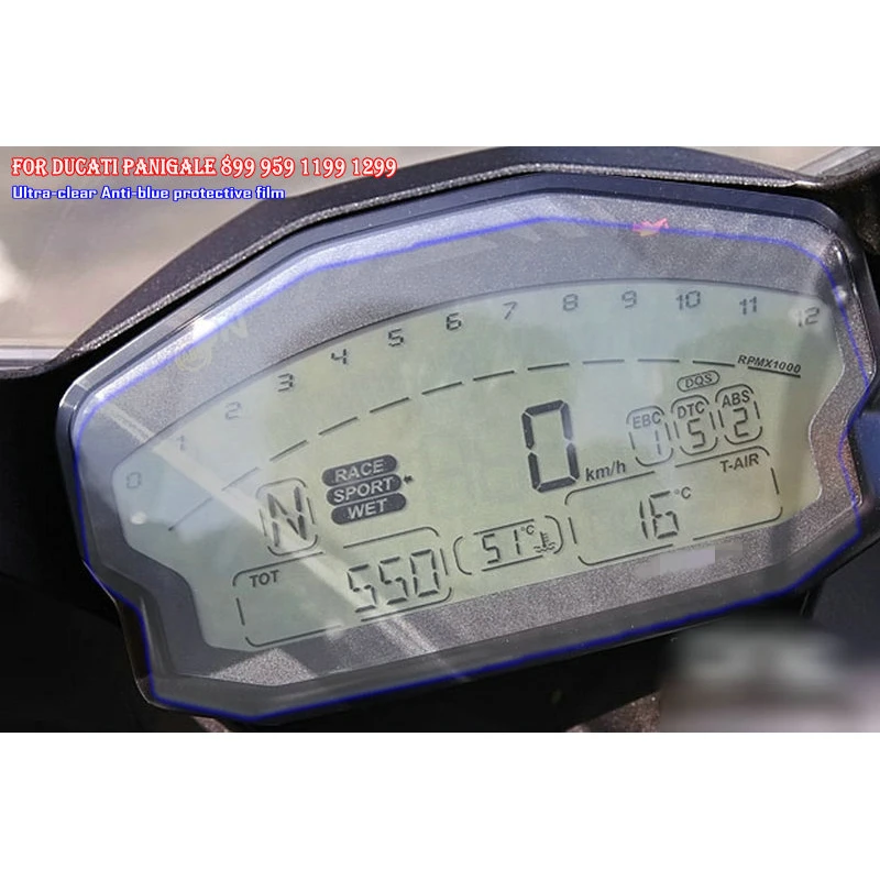 

For DUCATI PANIGALE 899 959 1199 1299 R Motorcycle Scratch Cluster Screen Protection Film Protector