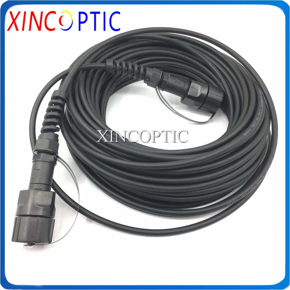 12F ODVA-MPOAPC to ODAV-MPO/APC Female/Male Armored Black LSZH,12Core 6.0mm 50M Fiber Optic Patch Cord Cable Compatible with TE