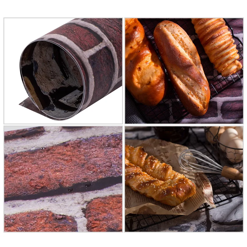 Selens 57*87cm INS Style Double Sides Wood Marble Wall come Vintage Photography Background Paper Board Prop per il cibo