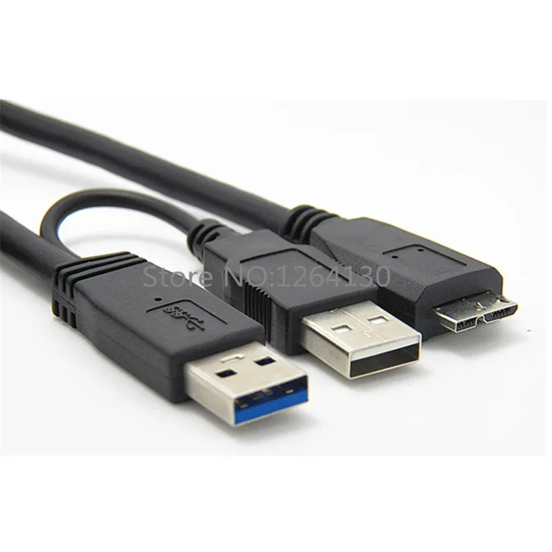 

USB 3.0 A Y USB 2.0 male to Micro B Power Data Cable For Mobile Hard Disk Drive Mobile HDD SSD cable adapter 0.6m/1m