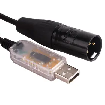 FTDI USB XLR DMX 512 LED Interfaccia Del Computer PC Controller di Illuminazione del Palco Dimmer DMX512 Cavo