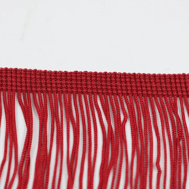 1 yards 20cm Long Fringe Lace Tassel Polyester Lace Trim Ribbon Latin dance skirt curtain fringes for sewing DIY Accessories