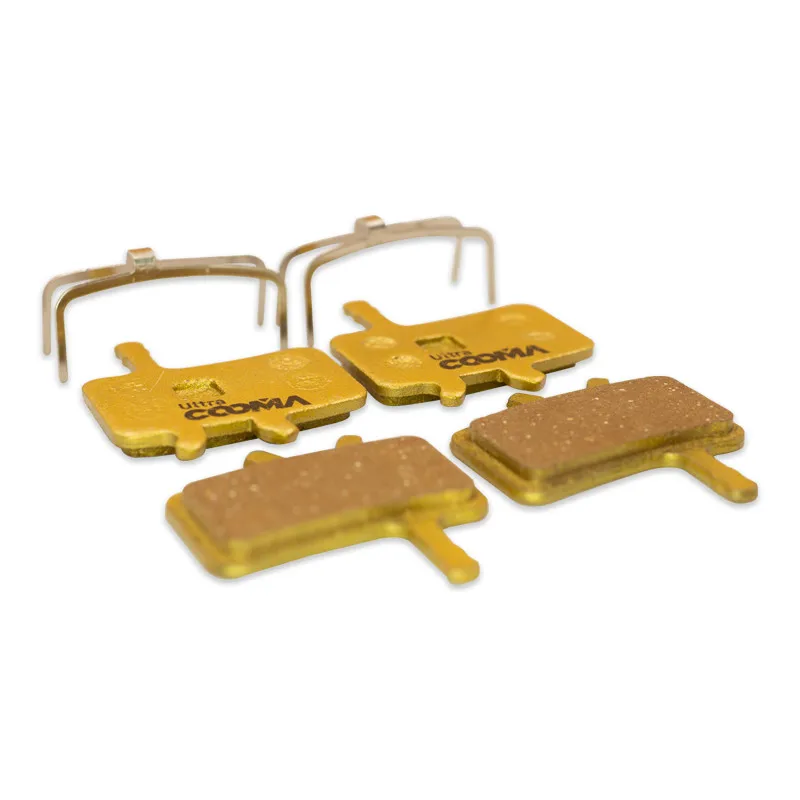 Bicycle Disc Brake Pads for Avid BB7 Juicy 3 5 7 Ultimate Disc Brake, 4 Pairs, Gold Full Metal