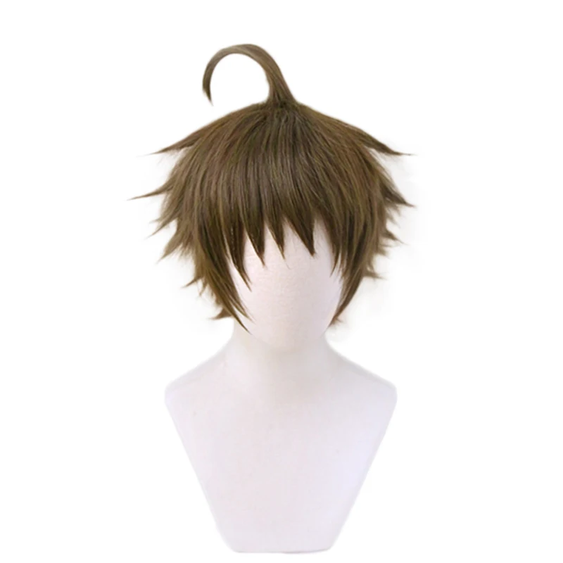 

Hinata Hajime Wig Danganronpa Short Army Green Heat Resistant Synthetic Hair Cosplay Wigs + Wig Cap