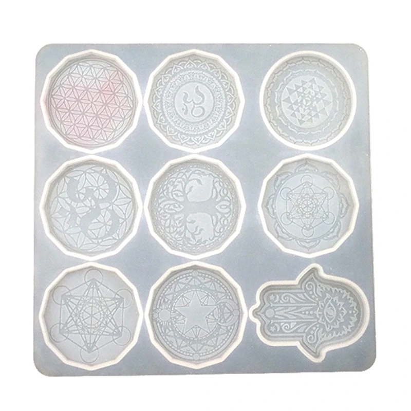 

Flower of Life Pendant Crystal Epoxy Resin Mold Jewelry Necklace Earrings Silicone Mould DIY Crafts Casting Tool