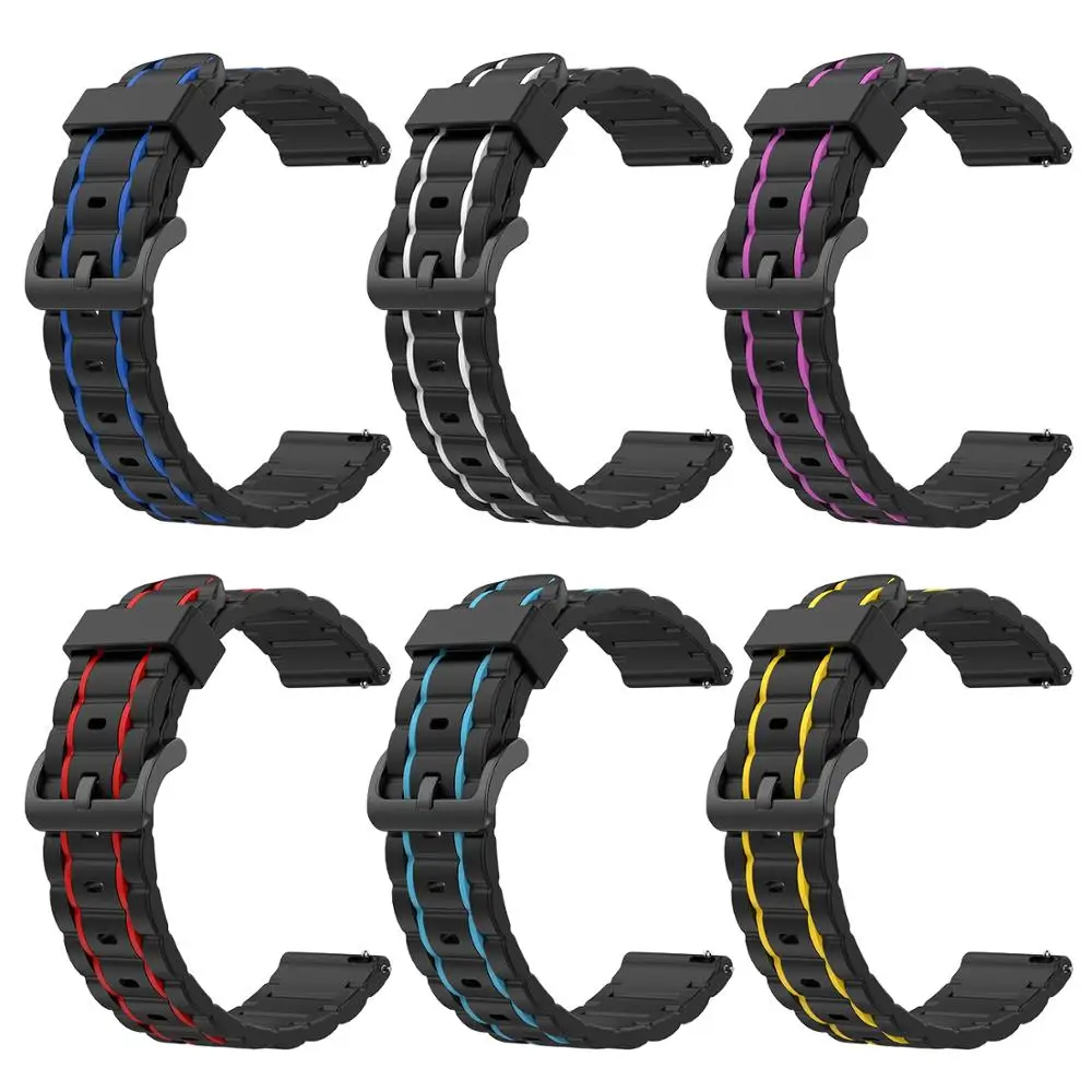 الفرقة ل COLMI P8 سيليكون سوار ل Huami Amazfit GTR 47 مللي متر 42 مللي متر ستراتوس 3 2/Amazfit بيب لايت/GTS/Bip S المعصم الفرقة watchband