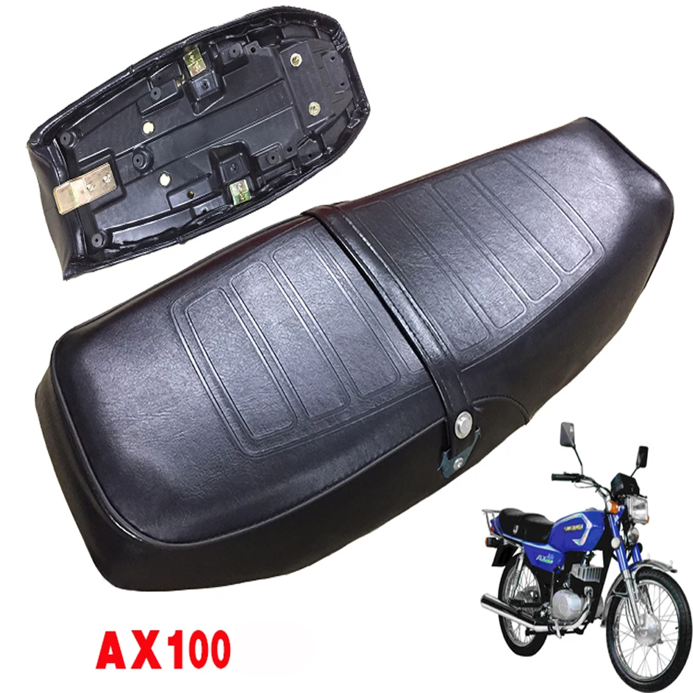 E0227-funda de asiento AX100 para motocicleta Suzuki, 100cc CL AX 100, asiento negro a prueba de agua, pieza de repuesto