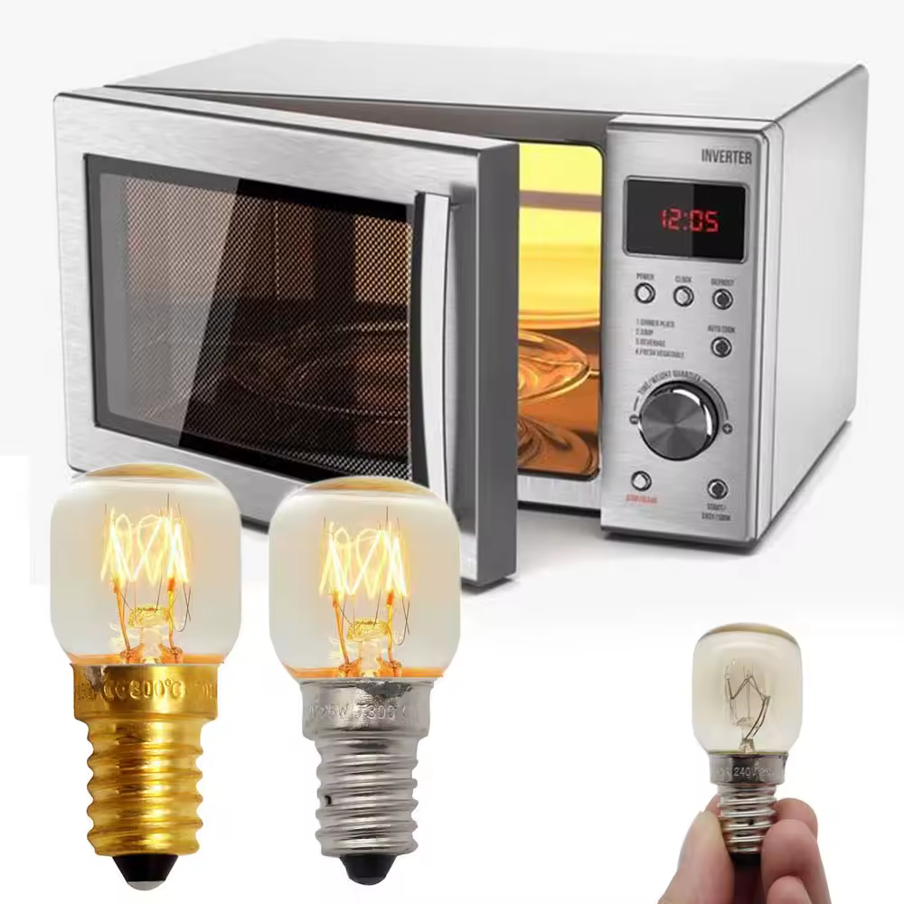 5PCS E14 LED Microwave Oven Bulbs 220V 300 Celsius Degree High Temperature Cooker Hood Lamp Salt Lights 15W 25W