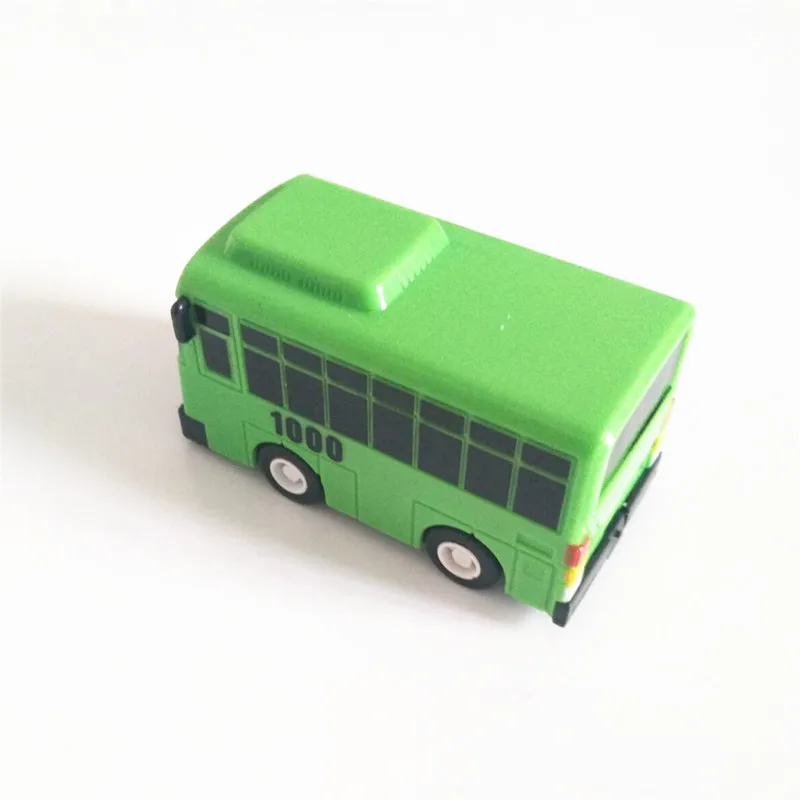 Tayo the little bus mini modelo de coche de Anime coreano para niños, plástico, tirar hacia atrás, azul, Tayo Gani, amarillo, Lani, verde, rojo, Rogi, regalo para niños