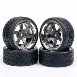 Llanta de neumáticos de goma hexagonal de 12mm, accesorio de piezas de coche de carretera RC 1:10, 4 unids/set/juego