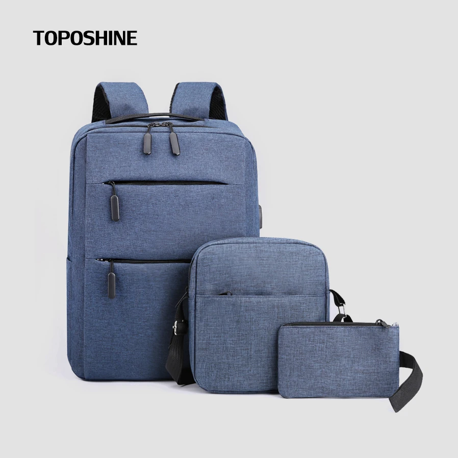 

Fashion Men Backpack 3 Pieces/Set High Quality Male Retro Laptop Bag Men's Schoolbag Travel Bag Men's Backpack for Men Rucksack