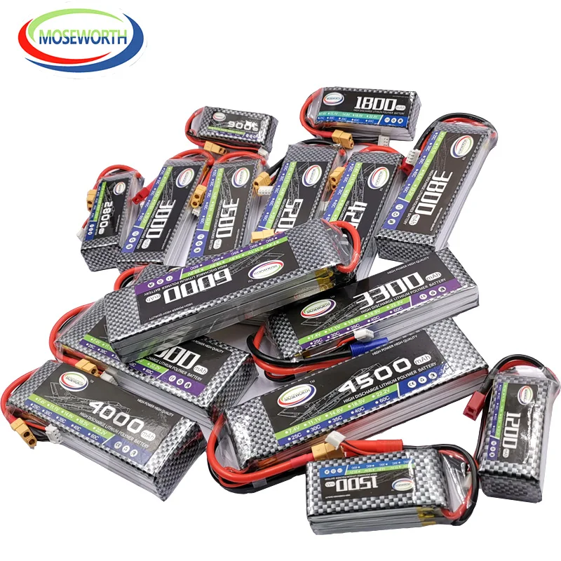 11.1V 1800 2200 3300 3800 4200 5200 10000 12000 16000 22000Mah 25c 35c 60c Rc Speelgoed Lipo Batterij 3S Voor Rc Drone Vliegtuig Auto