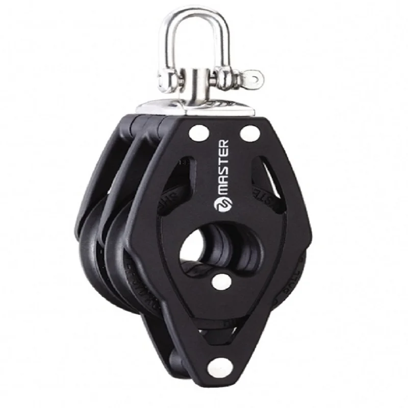 Marine Boat Yacht Sailboat Hardware 57mm 2 1/4 inch Double Swivel Shackle Becket Block Master BB-0504F