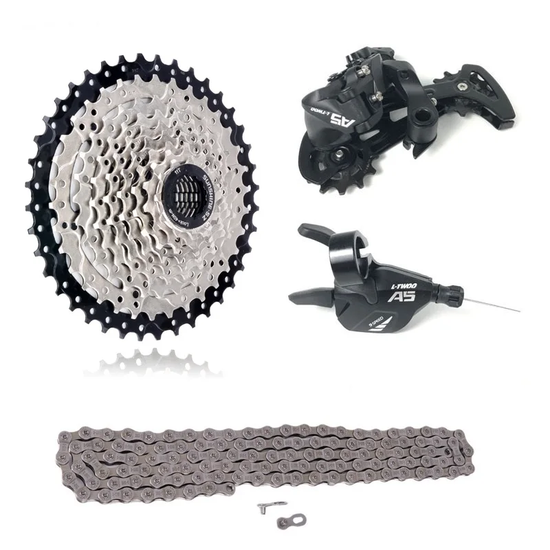 

MTB Mountain Bike 1X9 Speed Groupset LTWOO A5 Shifter Rear Derailleur 9s 11-36/40/42T Cassette K7 9s Chain Bicycle 4 Kits