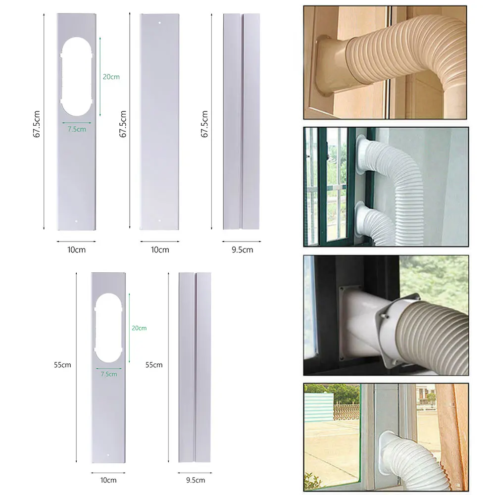 Portable Air Conditioner Window Kit Adjustable Slide Plate Wind Shield Window Adapter Connector Air Conditioning Accessories