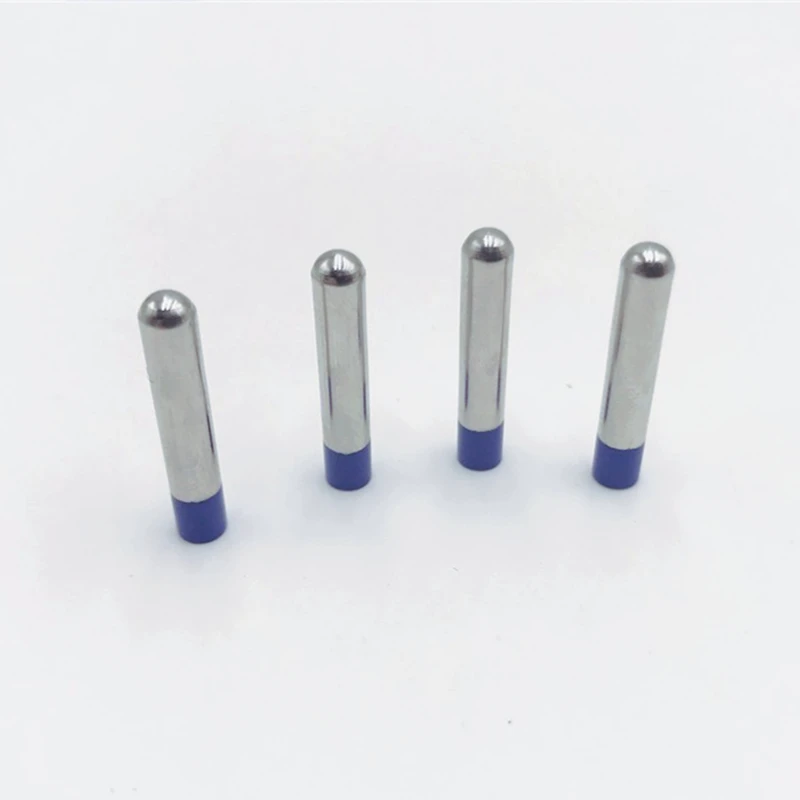 Coolstring 4X22Mm 4 Stuks Een Set Zilver-Blauw Zwart-Rode Schoenveters End Metalen Capsule Type aglets Kledingstuk Schoenveter Decoratieve Accessoire