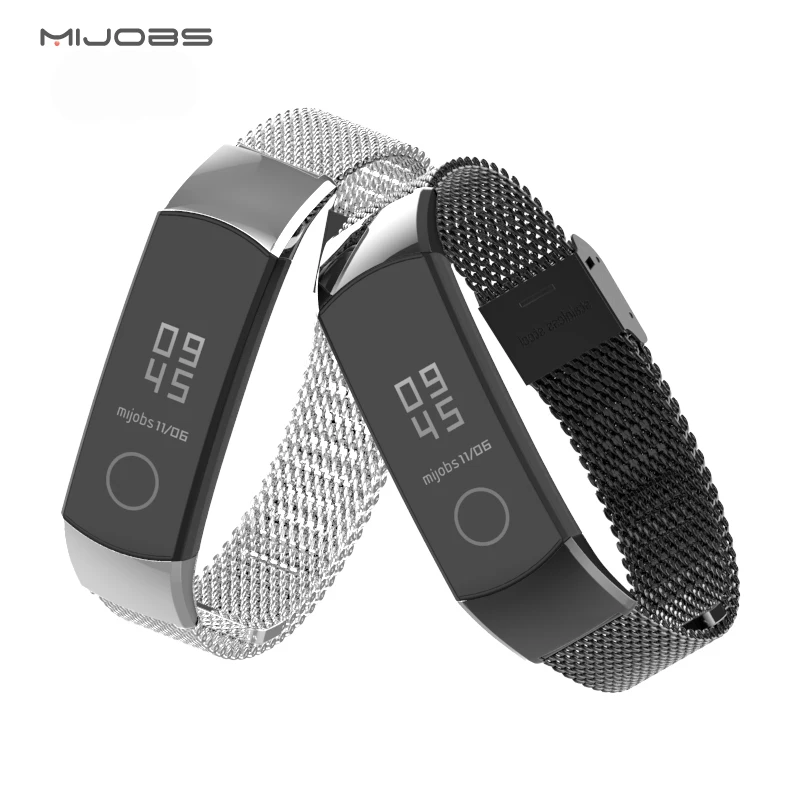 Honor band 4 strap for Huawei Honor Band 4 Smart Watch Accessories Milanese metal  steel bracelet replacement band 5 strap