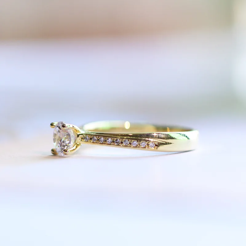 22K Yellow Gold Diamond Rings for Women 2021 Gemstone Jewlery Organiser Wedding Rings Couples Resizable Gold Jewelry Luxury