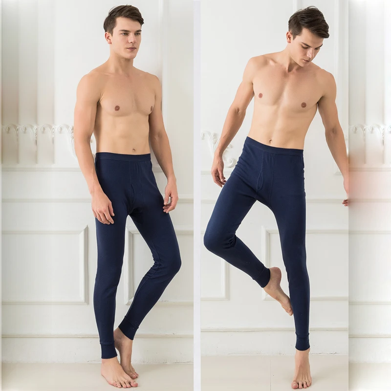 Men 100% Cotton Thermal Underwear Pants Autumn Underwear Winter Sweat Quick Drying Thermo Underwear Men Clothing 2021