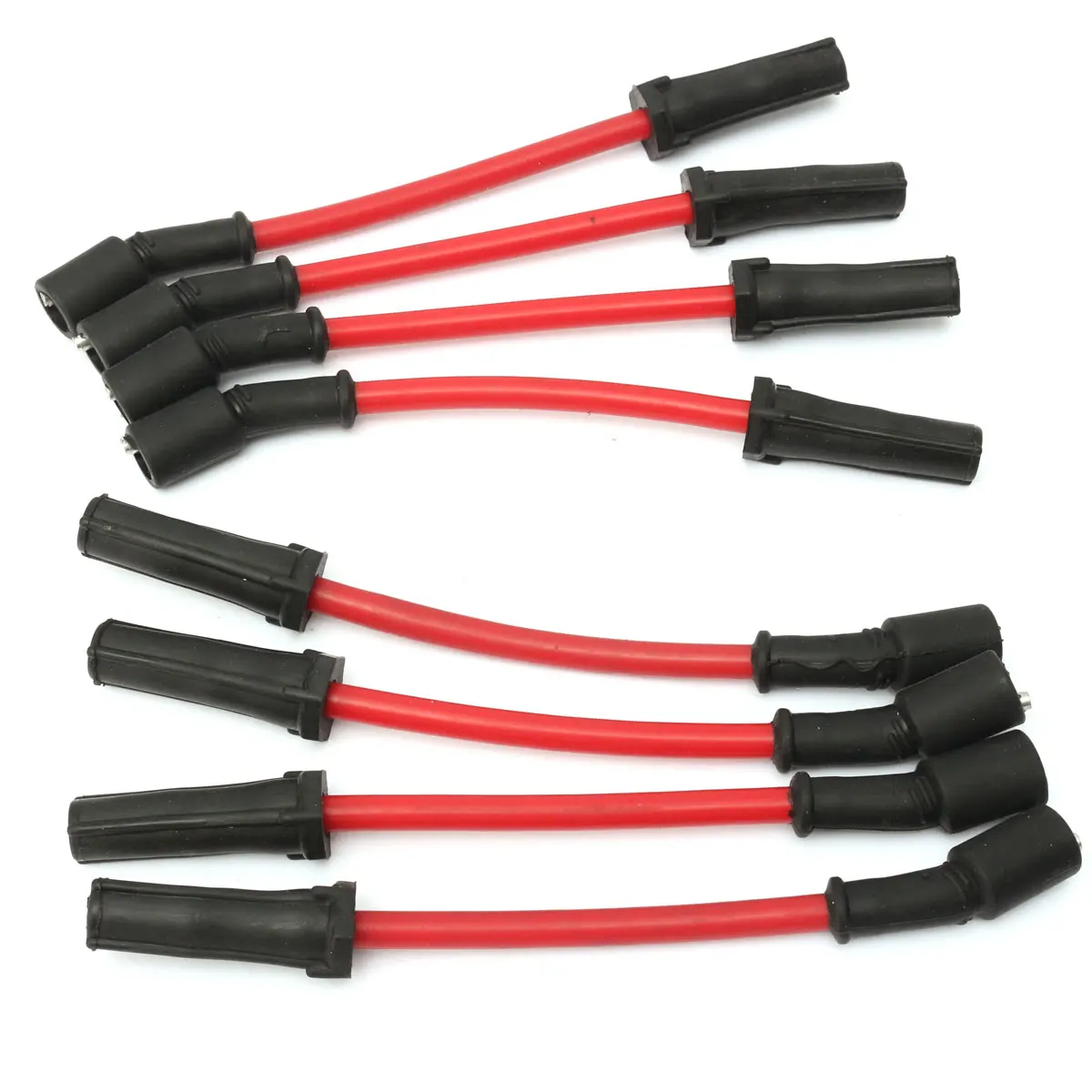 NEW 10mm for LS2 LS1 LS3 LS6 LS7 Red Spark Plugs Ignition Wires Set For Chevrolet /GMC