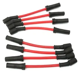 NEW 10mm for LS2 LS1 LS3 LS6 LS7 Red Spark Plugs Ignition Wires Set For Chevrolet /GMC