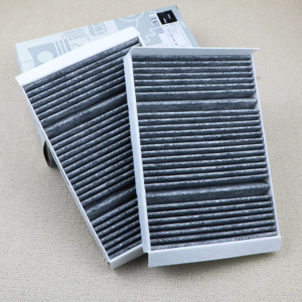 2228300418 For Benz W222 V222 X222 AMG S63 S300 S320 S350 S400 S450 S500 S550 S560 Carbon Cabin Air Filter 2Pcs A2228300418