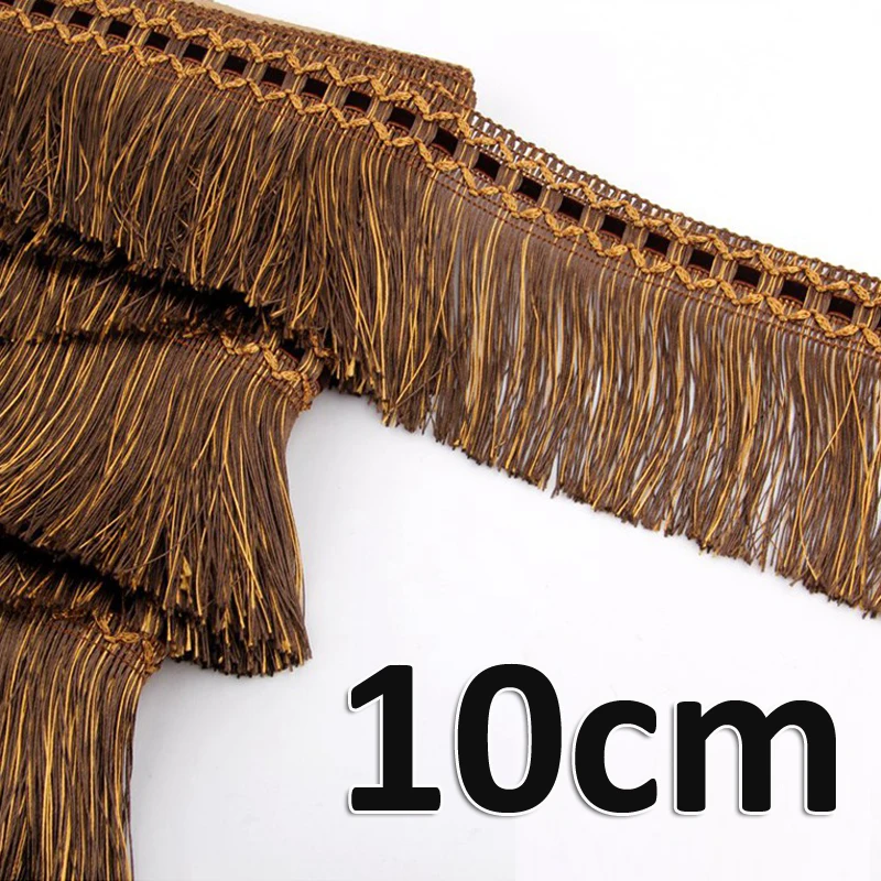 12Yards /lot Sewing Tassels Curtain Fringe Lace Trims 10cm Sofa Cushion Lace Accessory DIY Garment Upholstery