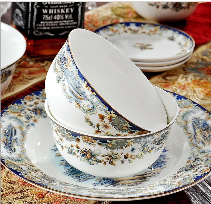 Guci Tableware glaze Jingdezhen 56 PIECES  bone china tableware sets Edinburgh wedding gifts housewarming glaze