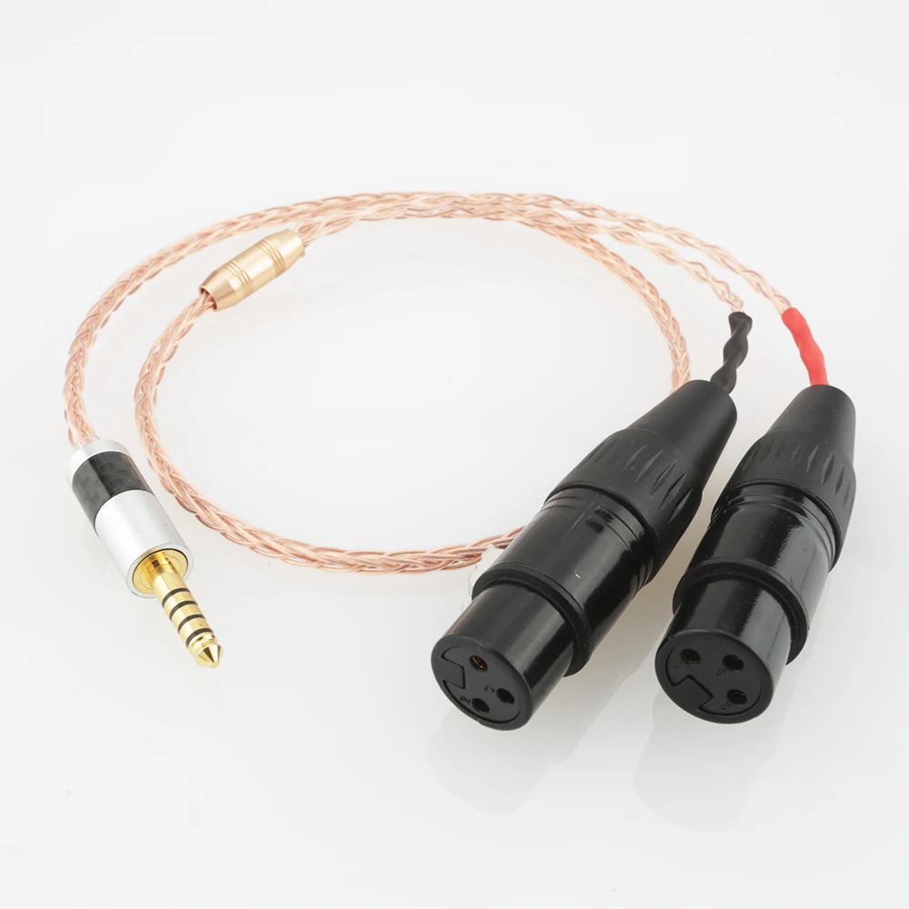 8Cores 4.4mm Plug to Dual 3Pin XLR Female/Male Connector Audio Adapter Cable