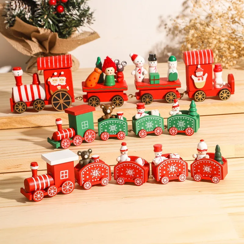 Merry Christmas Train Set Toy Presents Chrisrmas Home Decor Pendant Ornaments Christmas Gift for kids Navidad 2022 New Year 2023