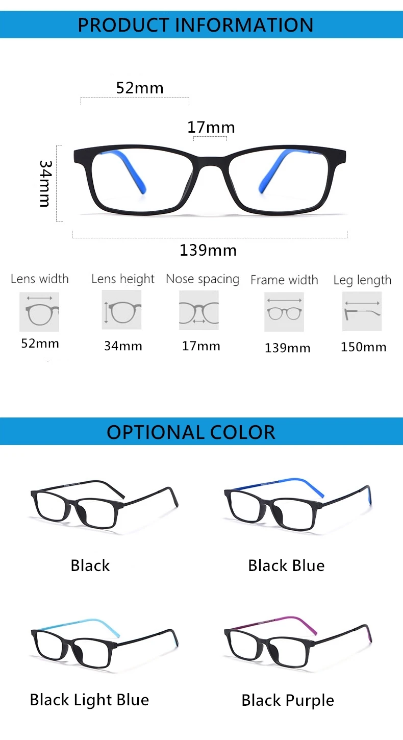 Yimaruili ultraleichte bequeme reine Titan tr90 kleine Rahmen Myopie Brillen quadratische optische Brille Rahmen Männer und Frauen – Detail 6