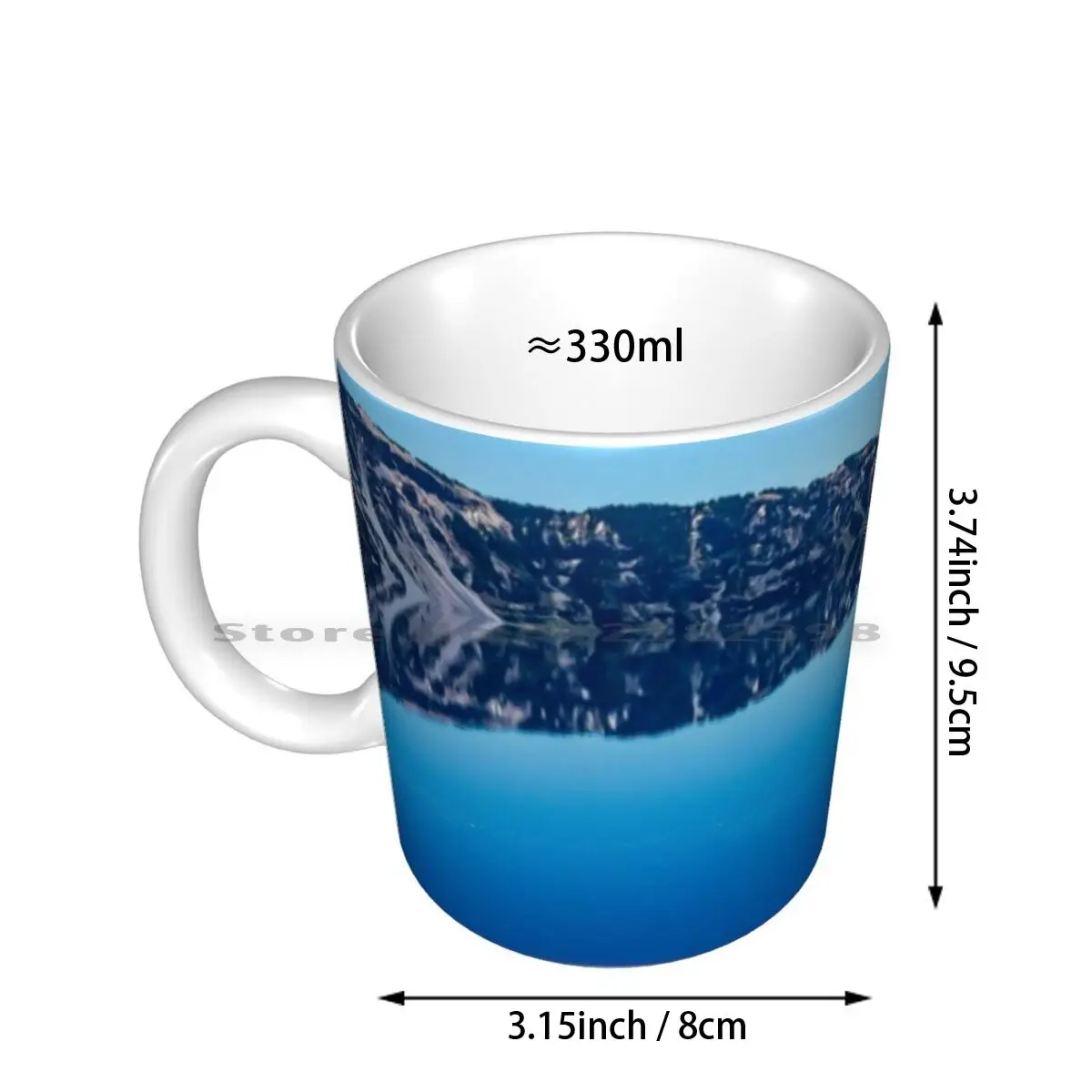 Outhouse On The Cliff / / Crater Lake National Park Crystal Clear Blue Waters And Sky Ceramic Mugs Coffee Cups Milk Tea Mug